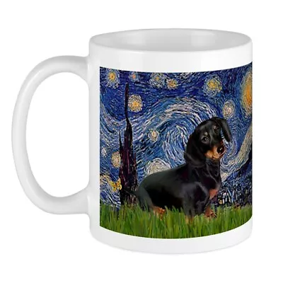 CafePress Starry Night Dachshund Mug 11 Oz Ceramic Mug (142869508) • $17.99