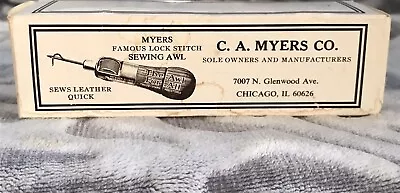 Vintage C.A. Meyers Co. Lock Stitch Sewing Awl With Wrench + 2 Needles • $13.95