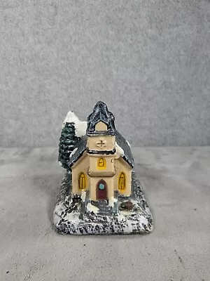 Vintage Christmas Village CHURCH Shaped Building Wax Candle Unlit 4.5” • $14.98