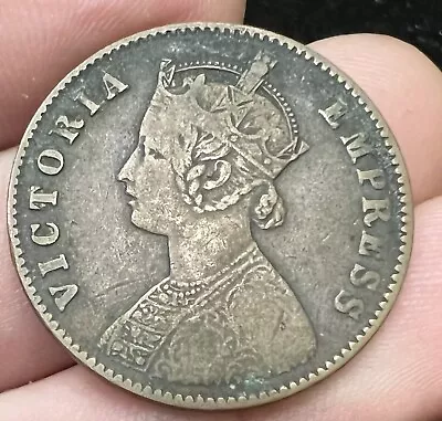 1897 India 1/4 Anna Fine-VF Queen Victoria Coin F2050 • $6