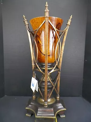 Murray Feiss Lamp Copper Bronze Glass Shade Wesley Glover 9485CPBZ • $249.99