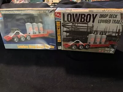 Lot Of Two AMT Lowboy Drop Deck Trailers 1:25 Scale • $47