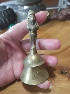 Vintage Hindu Monkey God Handle Brass Bell • $22.99