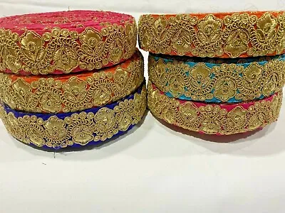 Golden Embroidery Ethnic Pattern Trimming Lace Dressing Haberdashery Lace • £3.99