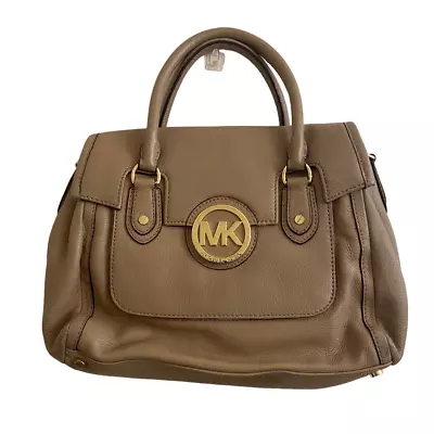 Michael Kors Margo Tan Pebbled Leather Bag With Removable Crossbody Strap • $75