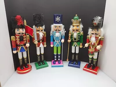 Wooden Decorative Nutcrackers 14 -15  Lot Of 5 • $35.99