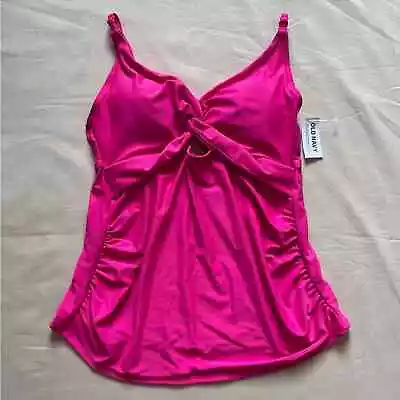 NWT Old Navy Bright Pink Nursing And Maternity Swim Tankini Top Size Medium • $23