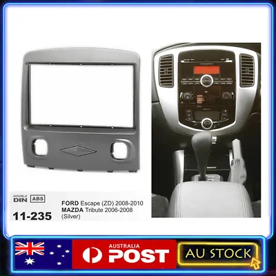 For Ford Escape 2006-2012 Car Radio Fascia Frame 2 Din Dash Trim Plate Silver • $46.88