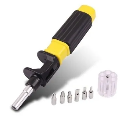 6 In 1 Multi Portable Screwdriver Screw Tool Set Tools DIY Comfort Grip Repair • £7.99