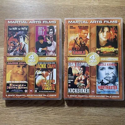 Martial Arts Film Collection 8 Films On 4 Discs Bruce Lee Jackie Chan • £5