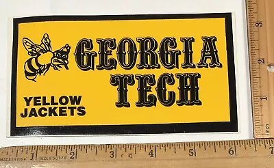 Vintage 1980s Georgia Tech Yellow Jackets Logo Decal Sticker NCAA College Sports • $6.25