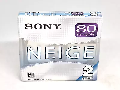 SONY NEIGE  MD 80 2 PACK   Blank MINI DISC (Sealed) NOS! • $19.99