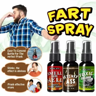 30ML Fart Spray Can Stink Bomb Smelly Stinky Gas Crap Gag Prank Joke Game • $13.88