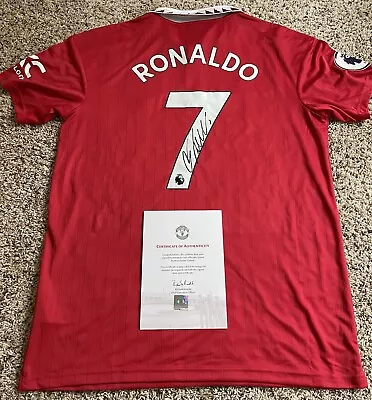 Cristiano Ronaldo Signed Manchester United 22/23 Home Kit With Club COA CR7 • $900