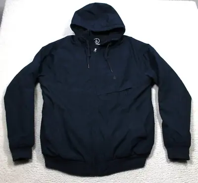 Volcom Jacket Men’s Large Navy Blue Water Resistant Insulated Warm Winter • $49.99