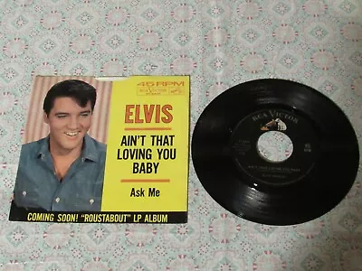 Elvis Presley  Ain't That Loving You Baby    45 And Picture Sleeve • $17.50