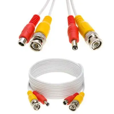 Security Camera Cable BNC CCTV Video Power DVR 10 20 30 50 75 100 FT Lot • $3.99