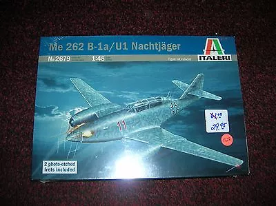 Italeri # 2679   Me 262 B-1a UI Nachtjager   List $61.00 1/48 Sealed Lot # 11128 • $29.95