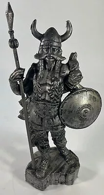 £44.15 • Buy Vintage 11.5  Enesco Silver Plastic Viking Statue Barbarian Figurine Sculpture
