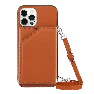 $24.90 • Buy Lanyard Necklace Chain Leather Phone Case For IPhone 14 13 12 11 Pro Max 7 8 Plu