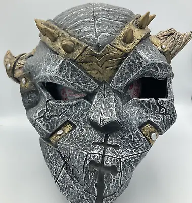 Vintage 2001 Mask Illusions Horned Stone Viking Creature Latex Full Head • $35