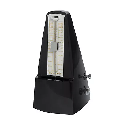 New Crown Traditional Wind Up Mechanical Metronome With Bell (Black) • $45.56