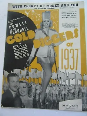 With Plenty Of Money And You 1936 Vintage Sheet Music • $6.40