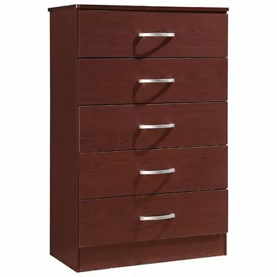 Hodedah 5 Drawer Chest In Mahogany • $188.48