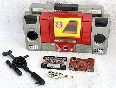 G1 1985 BLASTER • COMPLETE W/REWIND & RAMHORN • VINTAGE G1 TRANSFORMERS • $150