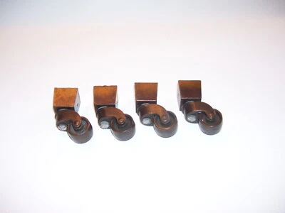 $24.99 • Buy Vintage NOS Antiqued Brass Leg Cup Swivel Rolling Casters Lot - Set 4