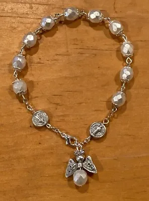 St Benedict Medals Rosary Bracelet Decade Pulsera De San Benito Ajustable • $11.95