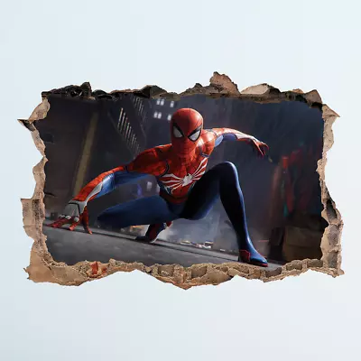 £15.99 • Buy 3D Marvel Spiderman Hole In Wall Sticker Art Decal Decor Kids Bedroom Decoration