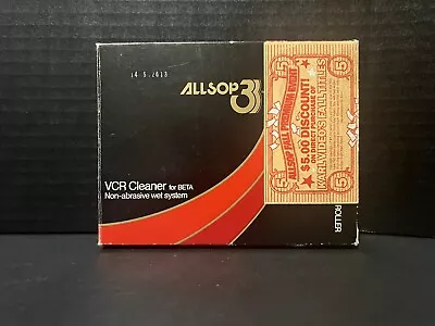 Vintage Allsop3 BETA Video Cassette Recorder Cleaner Tape For BETAMAX USED  • $8