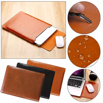 PU Leather Laptop Sleeve Bag Case Cover For MacBook Air 11 12 Pro 13 15 Retina • $14.23