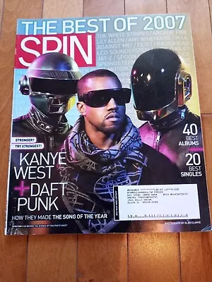 Spin Magazine January 2008 Kanye West And Daft Punk • $48