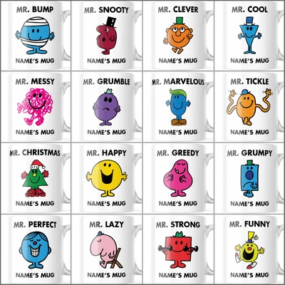 £6.20 • Buy MR MEN Personalised NAME Mug Customised Coffee Cup Custom Novelty Birthday Gift