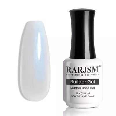 Pearl White Builder Gel Nail Polish Blue Glitter Hard Gel In A Bottle Mermaid Sh • $12.88