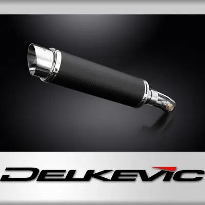 KAWASAKI KLE650 VERSYS 2007-2014 350mm ROUND CARBON BSAU SILENCER EXHAUST KIT • £214.99