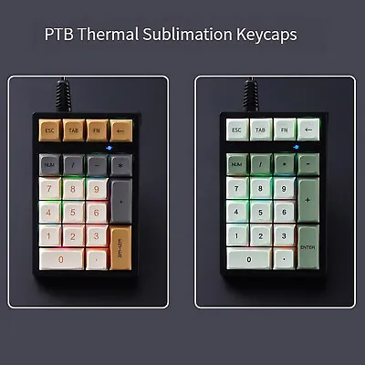 Numeric Mechanical Keyboard Laptop Keyboard RGB Back Light USB Mini Keyboard • £20.06