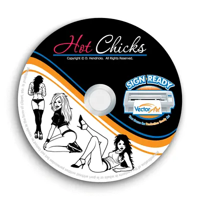 Sexy-hot Girls-women Clipart-vector Clip Art-vinyl Cutter Plotter & Graphics Cd • $29.95
