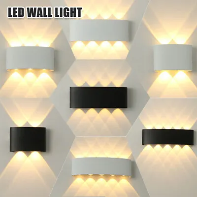 £11.59 • Buy Modern LED Up Down Wall Lights Lighting Fixture Outdoor Indoor Lamp Lighting UK 