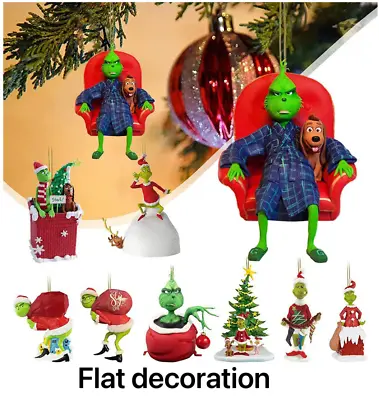 Christmas Grinch Ornaments Xmas Tree Hanging Figure Pendant CAR Decoration Gift • $29.99