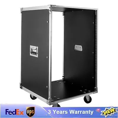 16U Portable Rolling Cart Shelf Network Rack Audio Video Telecom Office US • $101.65