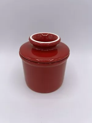 The Original Butter Bell Crock L Tremain Inc. Glossy Red Butter Keeper • $11.25