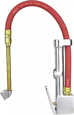 S-516 Analog Tire Inflator With Pressure Gauge 15  Hose Straight Foot Lock-In T • $81.86