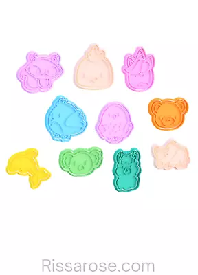 Animals Cookie Cutter Stamp Raccoon Chick Unicorn Bird Owl Bear Dolphin Koala Sh • $14.99