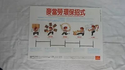 Vintage McDonalds Japan Place Mat Tray Mat Not Used Or Soiled • $10