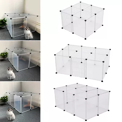 Pet Exercise Fence Dog Cat Rabbit Playpen Enclosure Cage Run Fencing Home DIY • £12.95