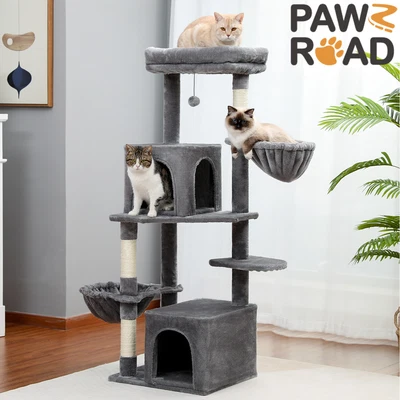 $67.99 • Buy PAWZ Road Cat Tree Scratching Post Tower Condo Scratchers Kitten Furniture 138cm