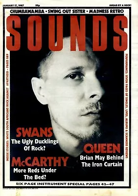 17/1/87pt01 Sounds Newspaper Cover Page 15x11 Swan's Michael Gira • $19.90